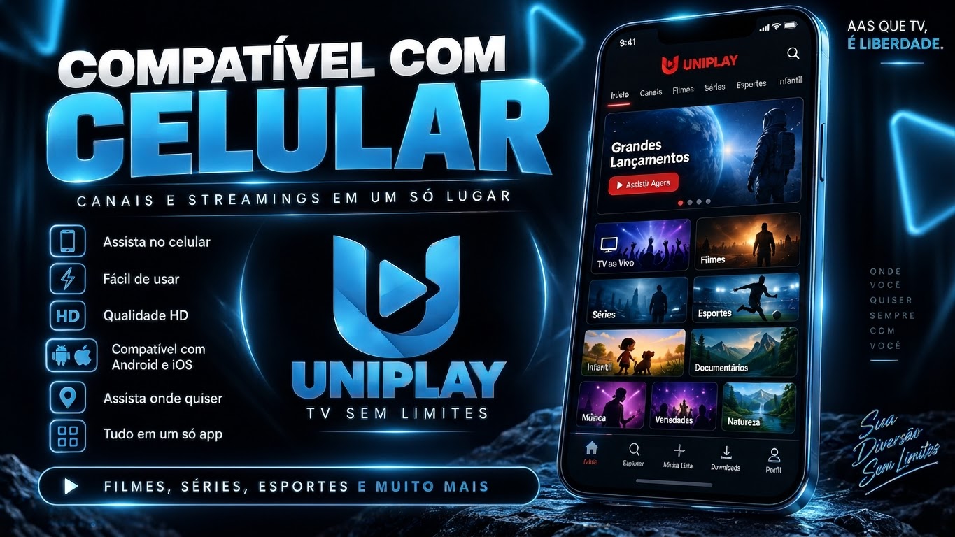 Canais tudo livre - Para Celular IOS-Android - 30 dias
